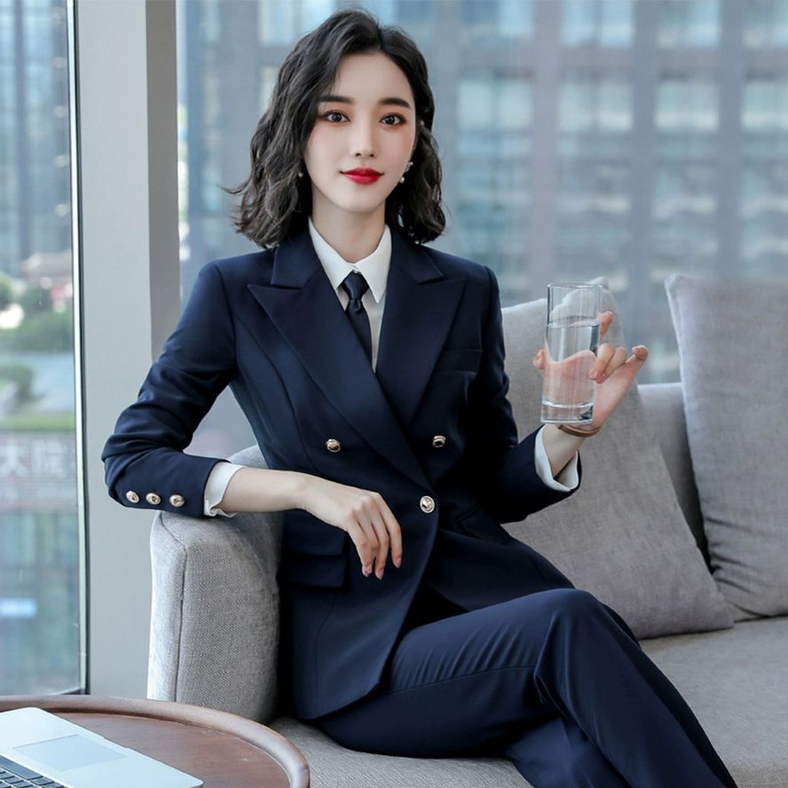 Small blazer women's 2024 new interview formal temperament professional suit real estate sales manager work clothes