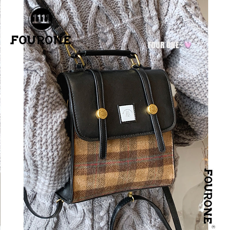 Niche design bag retro versatile backpack women's portable Korean style school bag Japanese style outing backpack