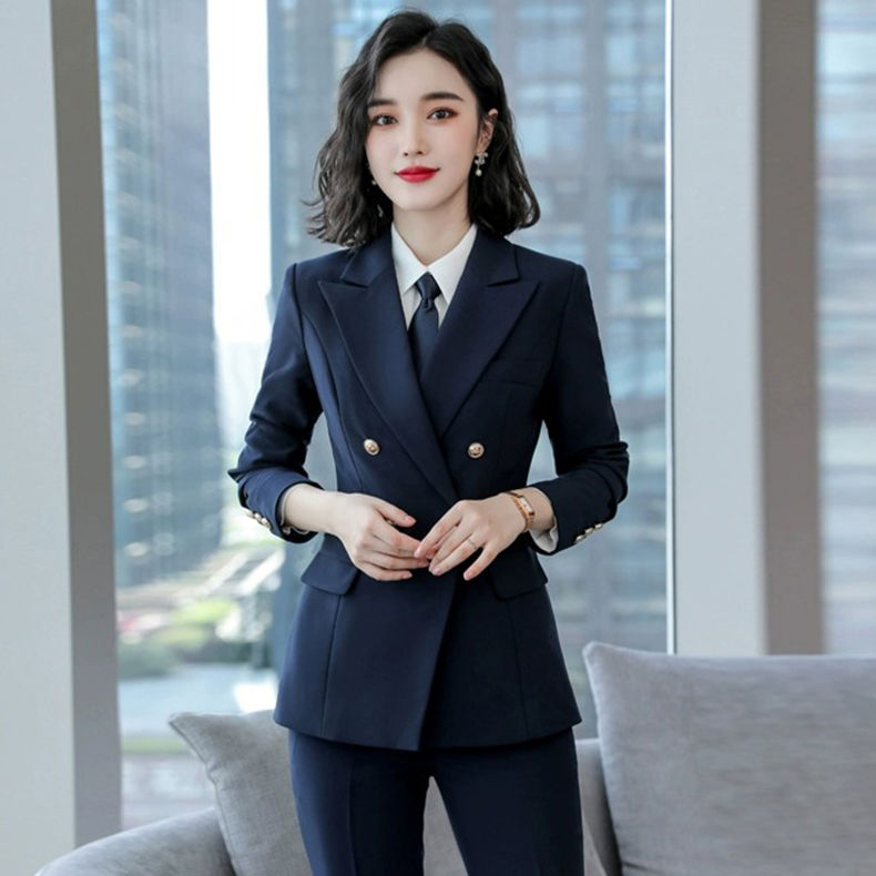 High-end small suit suit for female professional 2024 new spring and autumn interview formal wear college student real estate consultant work clothes