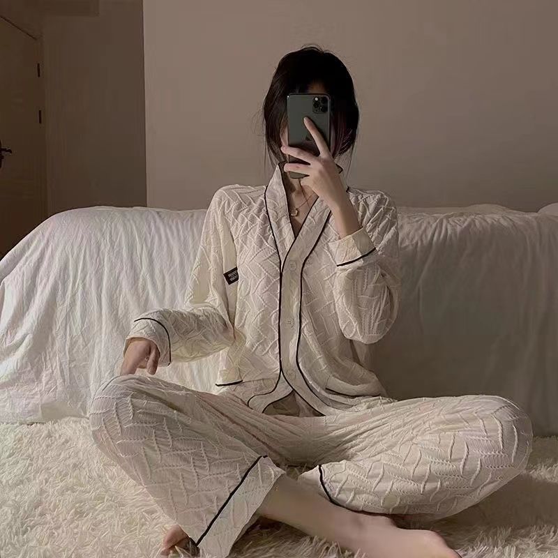 2023年新款睡衣女士春秋冬季高級感長袖性感外穿小香風家居服套裝
