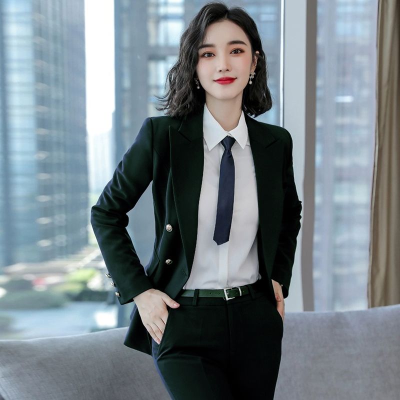 High-end small suit suit for female professional 2024 new spring and autumn interview formal wear college student real estate consultant work clothes