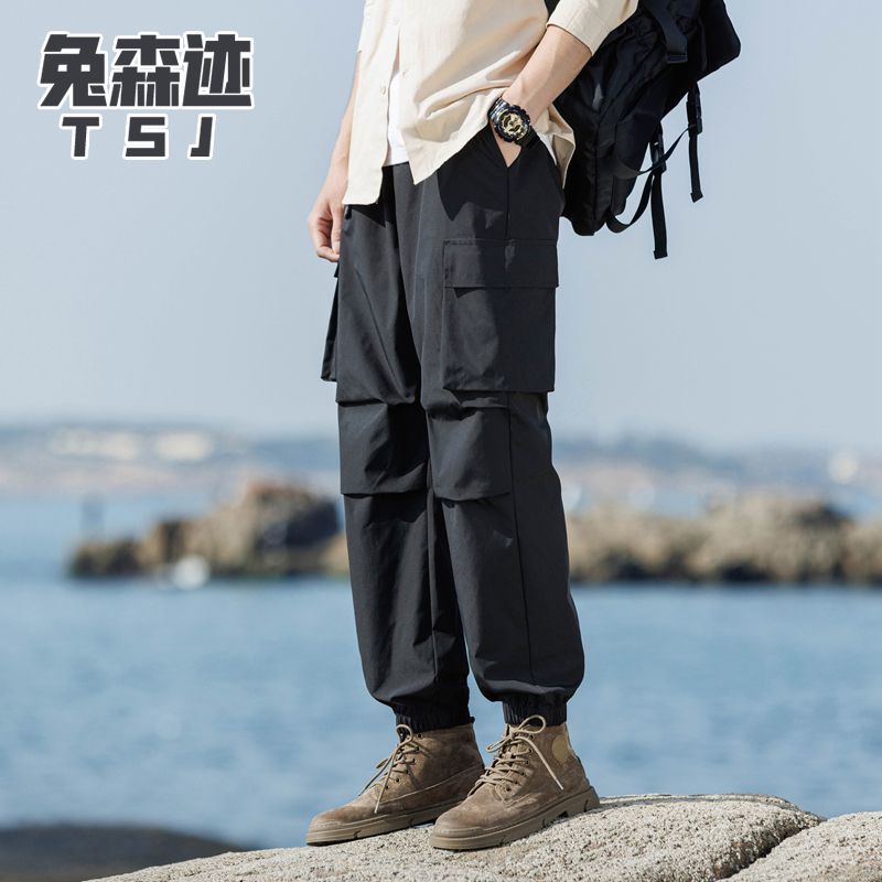 【送腰帶】男士工裝褲冬季厚款加絨美式寬鬆潮牌痞帥休閒褲子垂感