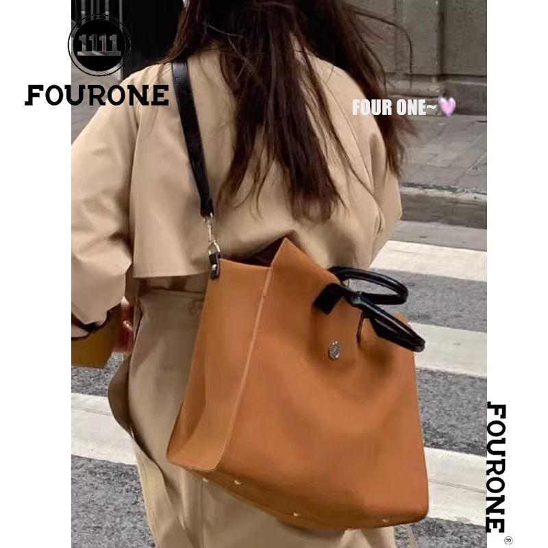 Black brother's same frosted zipper retro extra large capacity handbag shoulder crossbody bag tote bag