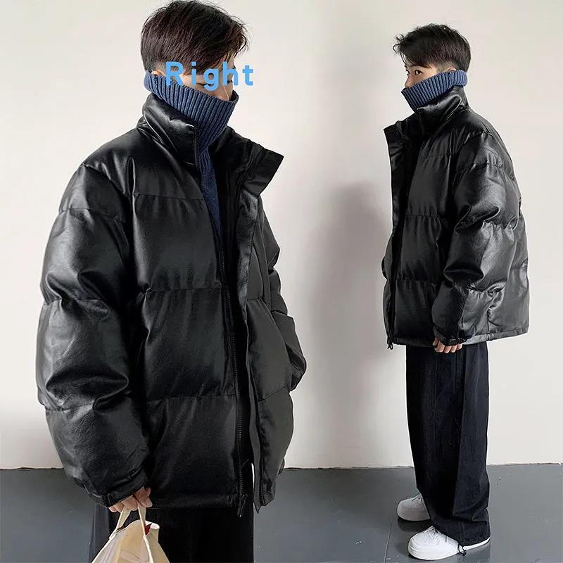 2023年秋冬季新款棉襖男士外套短款皮麵包服羽絨棉服韓版潮流棉衣