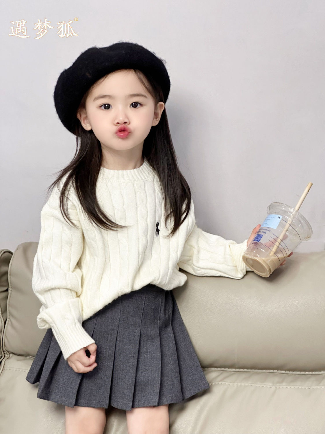韩国童装女童洋气毛衣秋冬季新款中小童基础款长袖套头针织衫休闲