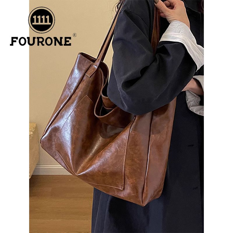 Large-capacity bag women's new fashion simple shoulder armpit bag casual versatile commuting tote bag