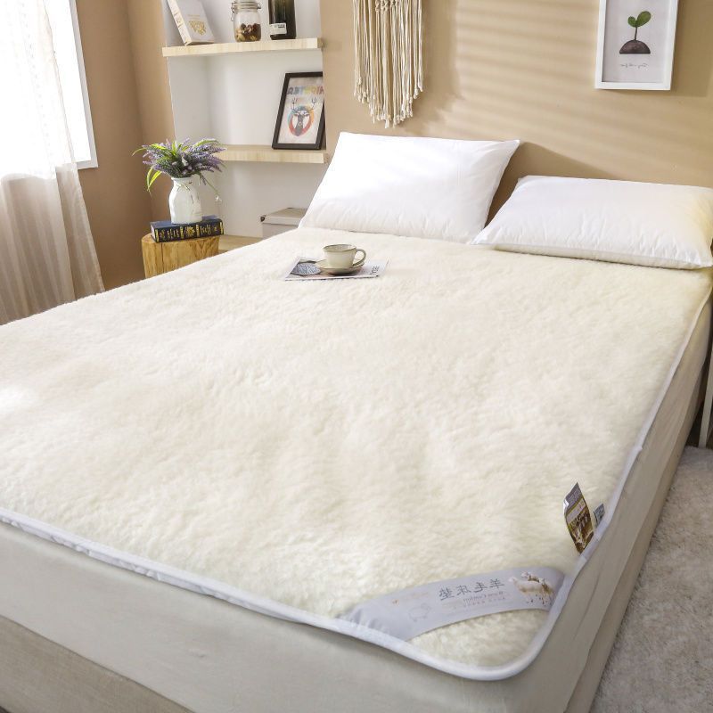 进口澳洲纯羊毛床垫软垫床褥垫被加厚冬季保暖羊羔绒垫褥子单双人