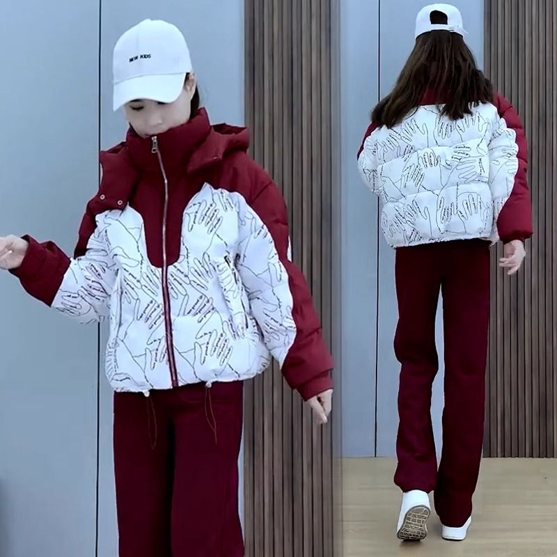 Down jacket for women 2023 winter new style Korean style loose slimming small person thickened fashionable bread jacket trendy