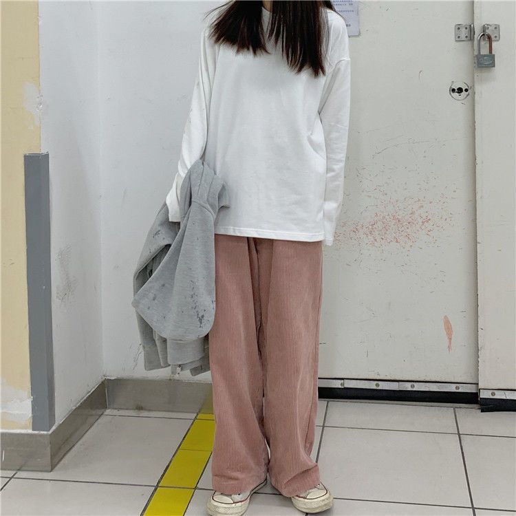 100%純棉白色打底衫女2023秋季新款長袖內搭上衣韓版寬鬆圓領T恤