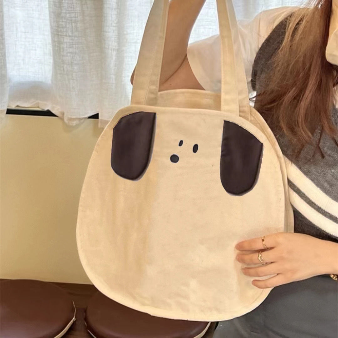 Japanese Harajuku cute vintage girl shoulder bag Korean ins retro large capacity student class canvas bag