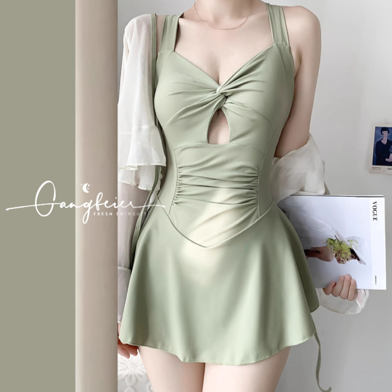 2023 new popular women's high-end one-piece student ladies winter hot spring sun protection girl swimsuit