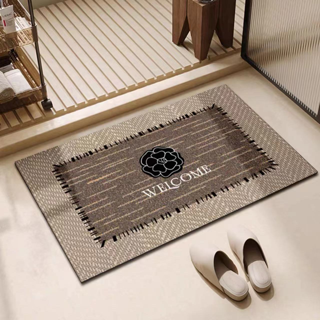 Xiaoxiangfeng bathroom toilet absorbent floor mat French bathroom carpet soft diatom mud toilet mat non-slip floor mat