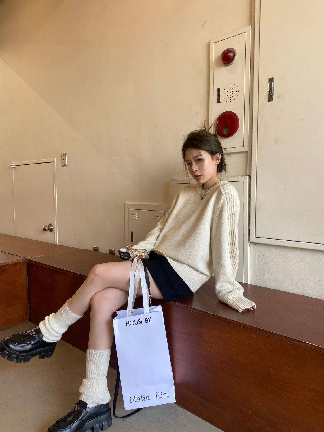 秋冬新款寬鬆慵懶溫柔簡約純色軟糯保暖內搭針織打底毛衣女裝