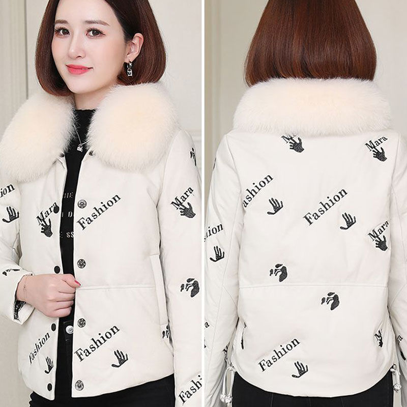Real fox fur fur coat for women, plus velvet and thickening, new winter short down jacket, high-end fur for small people