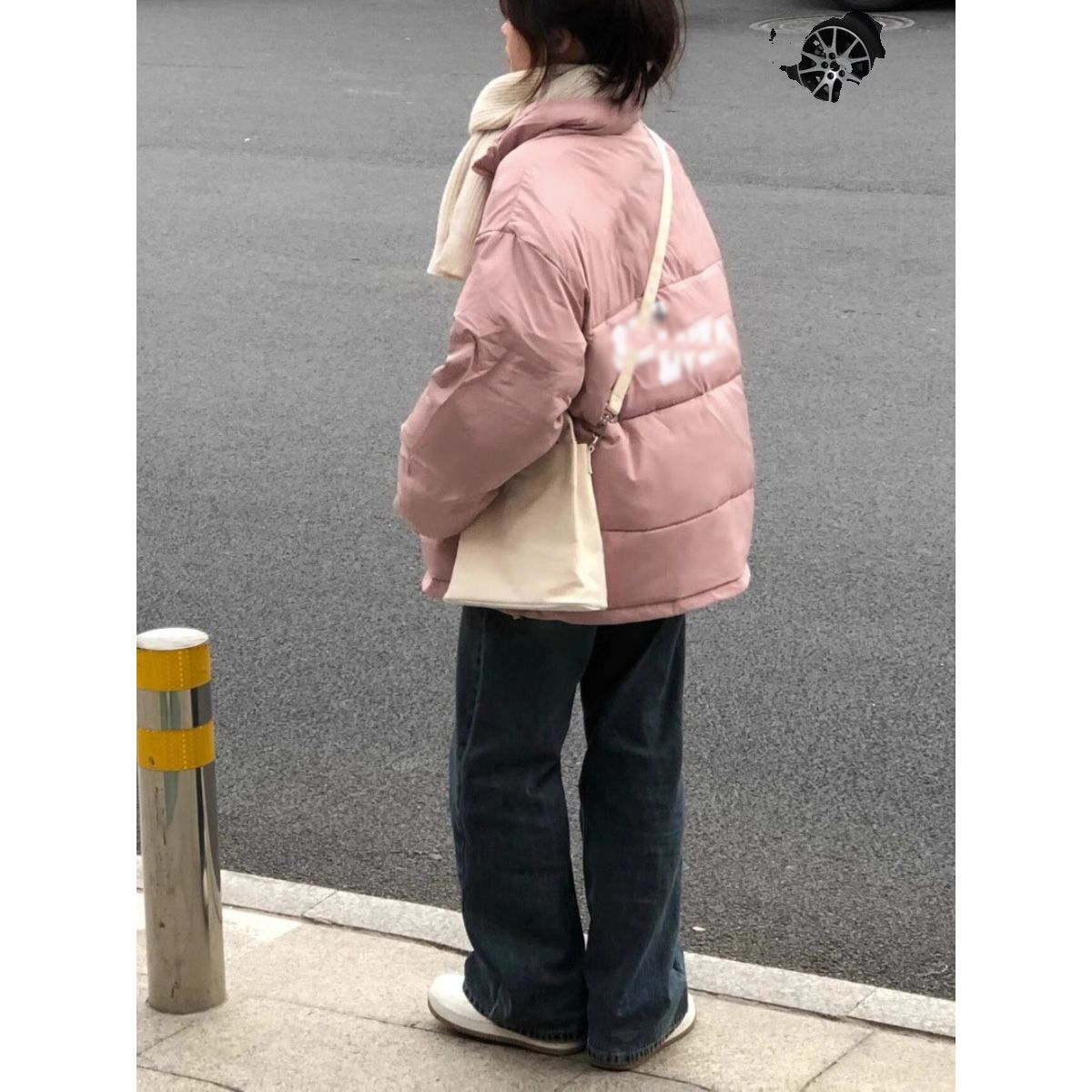 粉色小个子奶fufu面包服女冬季新款学生oversize加厚棉衣外套