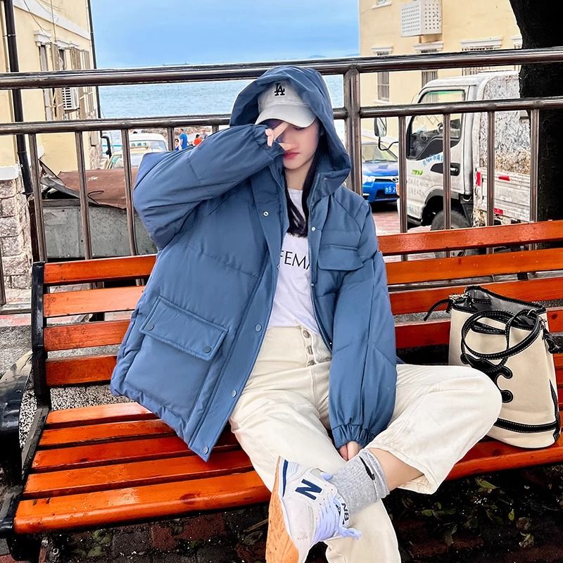 大碼160斤胖妹妹棉服女冬季新款韓版麵包服加厚棉衣寬鬆棉襖外套