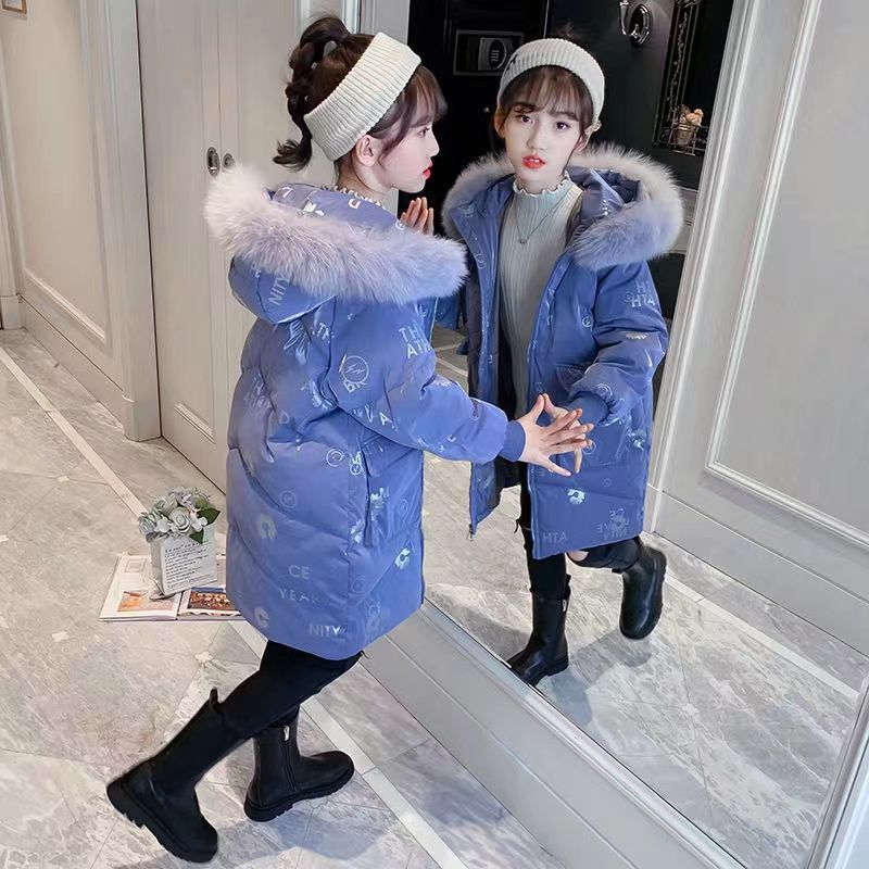 女童棉衣冬裝新款洋氣兒童羽絨棉服女大童女孩冬季棉襖免洗厚外套