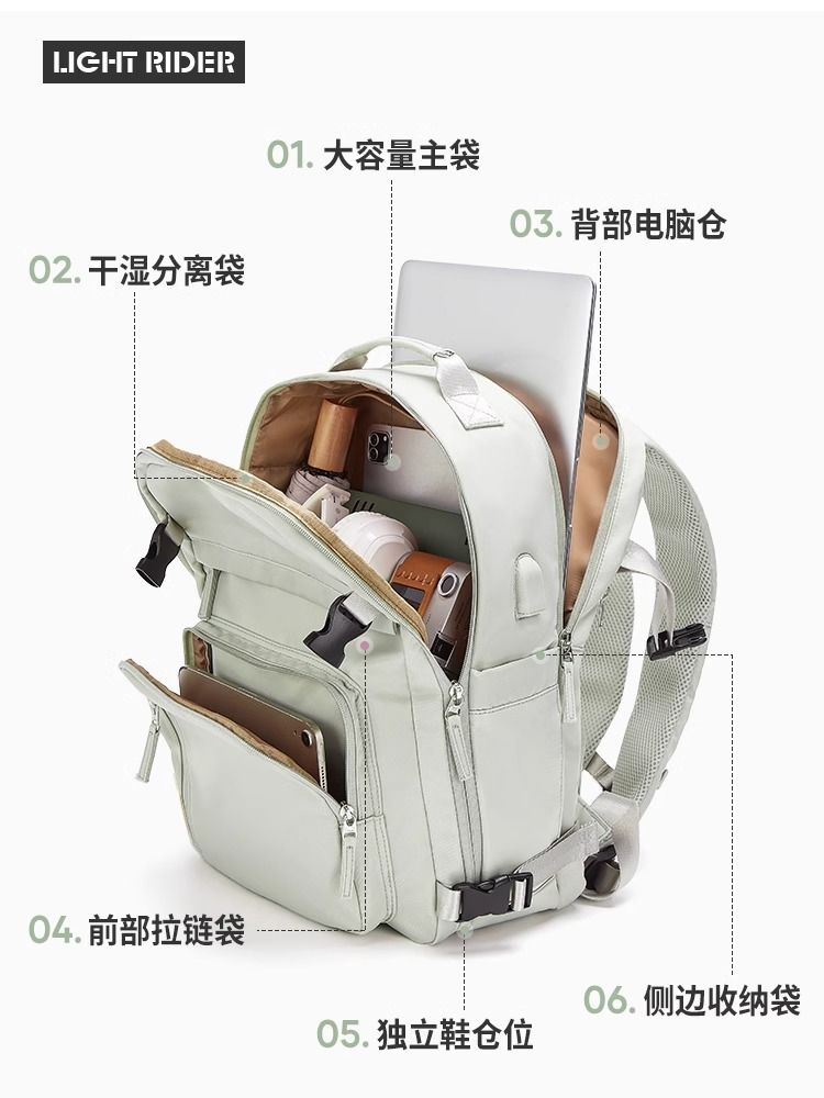 Travel Backpack Ladies Backpack  New Short Distance Lightweight Large Capacity School Bag Computer Bag Travel Bag Travel