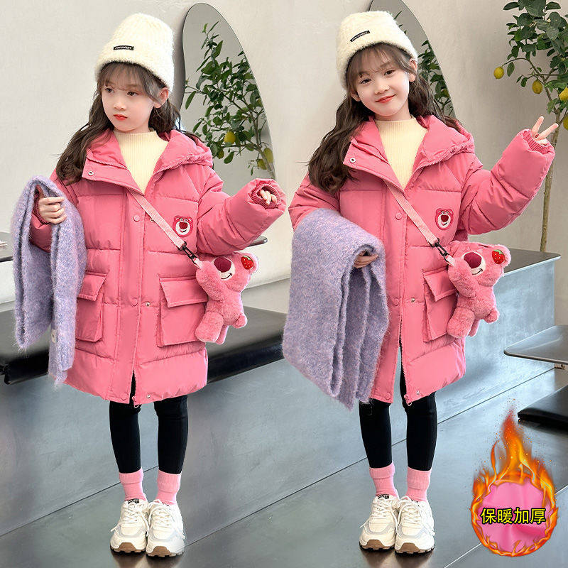 女童棉服新款冬季中大儿童洋气网红加厚保暖外套冬装女孩羽绒棉衣