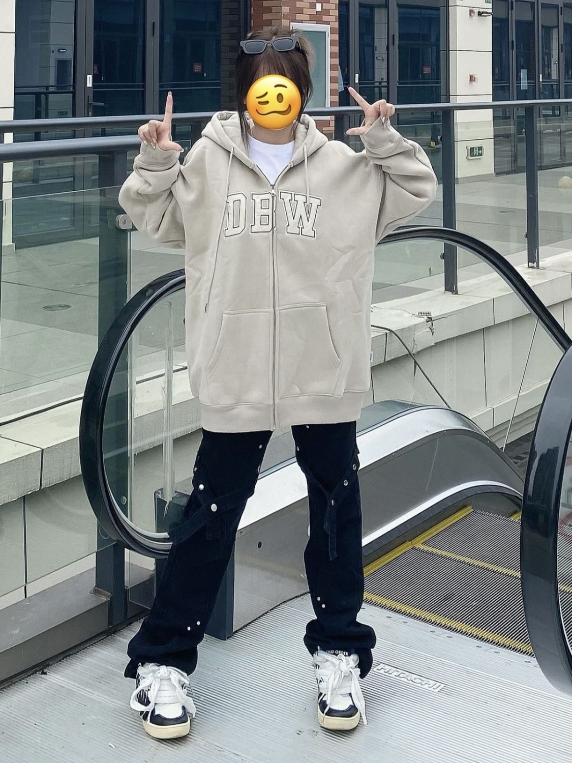 美式高街辣妹vibe黑色工裝褲女秋冬綁帶設計感顯瘦機能直筒喇叭褲