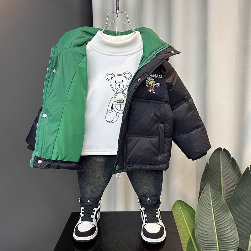 兒童羽絨服2023新款奧特曼衣服童裝男童男孩冬裝痞帥時髦加厚棉服