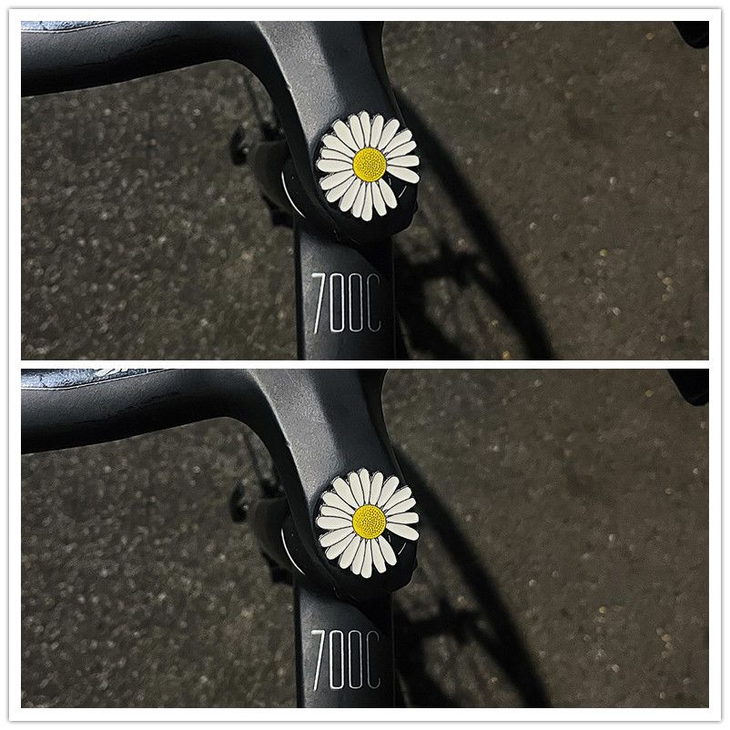 Cute And Charming Bicycle Decoration Metal Daisy Electric Vehicle Motorcycle Road Bike Handlebar Creative Accessory_voghion.com