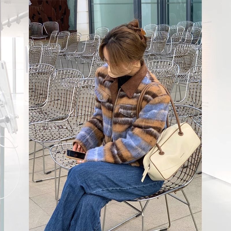 chic早春法式名媛小香風機車服外套女秋冬季短款小個子棒球服夾克