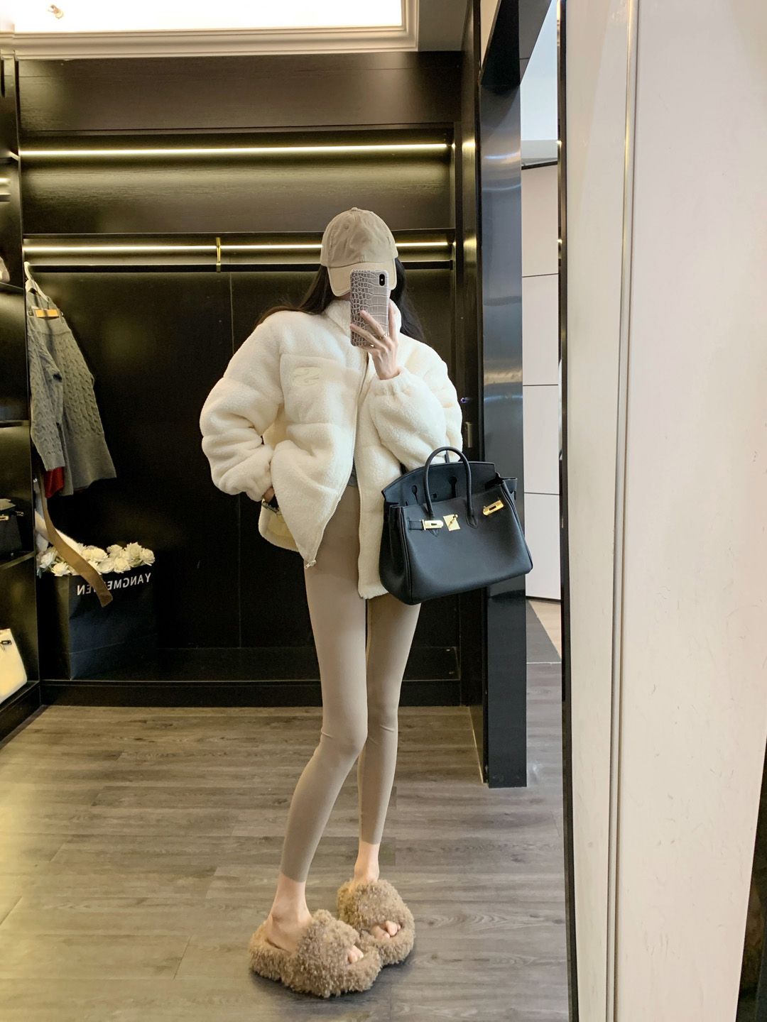 寬鬆休閒保暖外套女冬季網紅新款小香風寬鬆休閒時尚羊羔毛外套潮