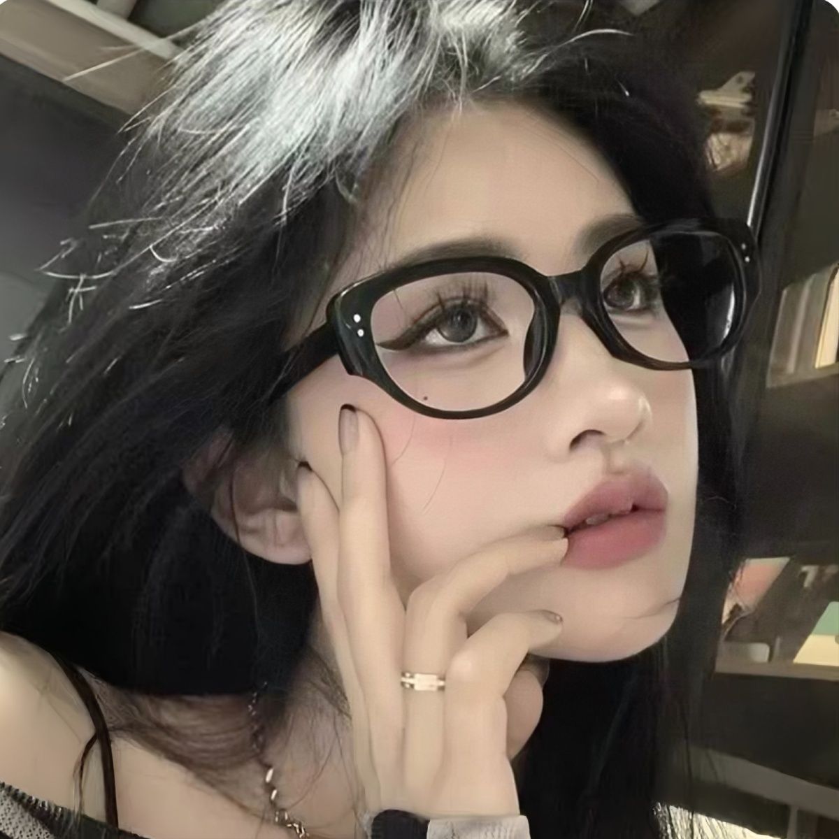 復古黑框貓眼素顏眼鏡粗邊神器眼睛鏡框方圓臉顯可配度數近視藍光