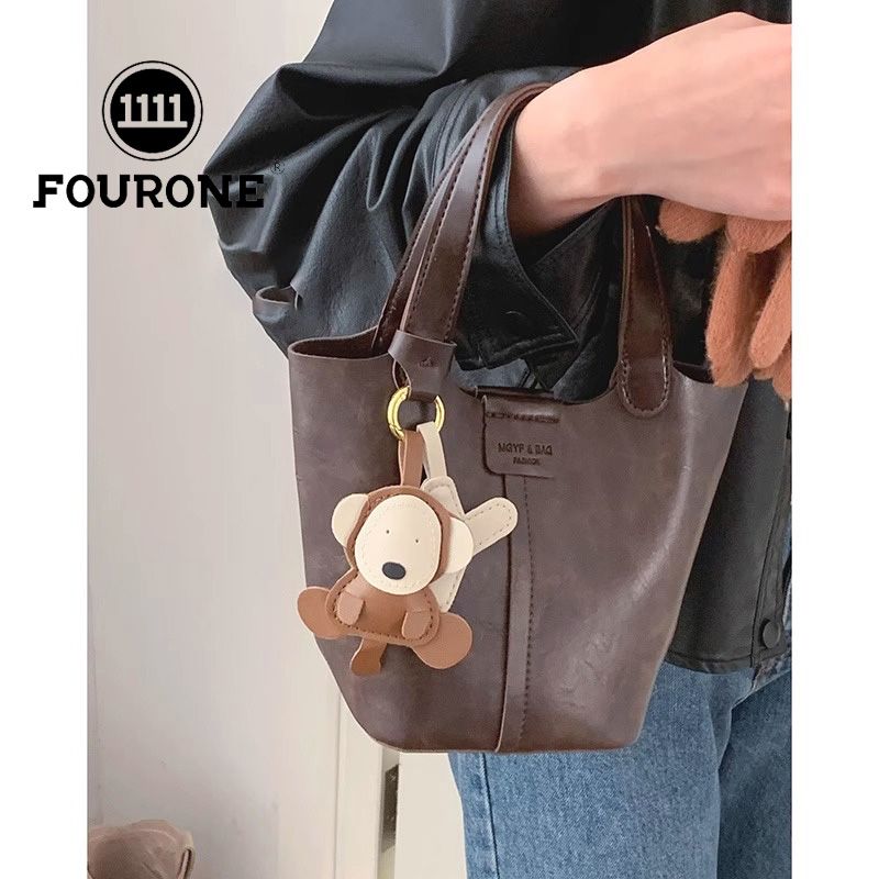 Vegetable Basket Handbag Women's New Retro Fashion Bucket Bag Niche Versatile Shoulder Messenger Bag