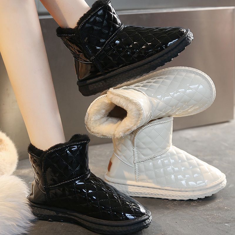 Snow boots for women  new winter velvet thickened cotton shoes waterproof short boots women's shoes fashionable snow cotton