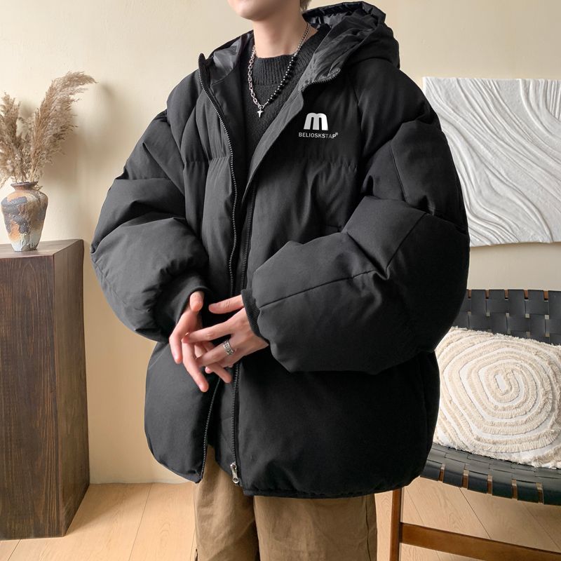 連帽羽絨棉服男2023冬季新款潮牌麵包服外套潮流痞帥加厚休閒棉襖