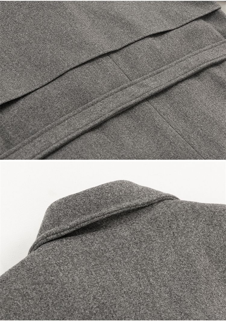 2026 Spring New Wool Mid-Length British Style Thickened Korean Version Trench Coat Loose Over-the-Knee Jacket_voghion.com