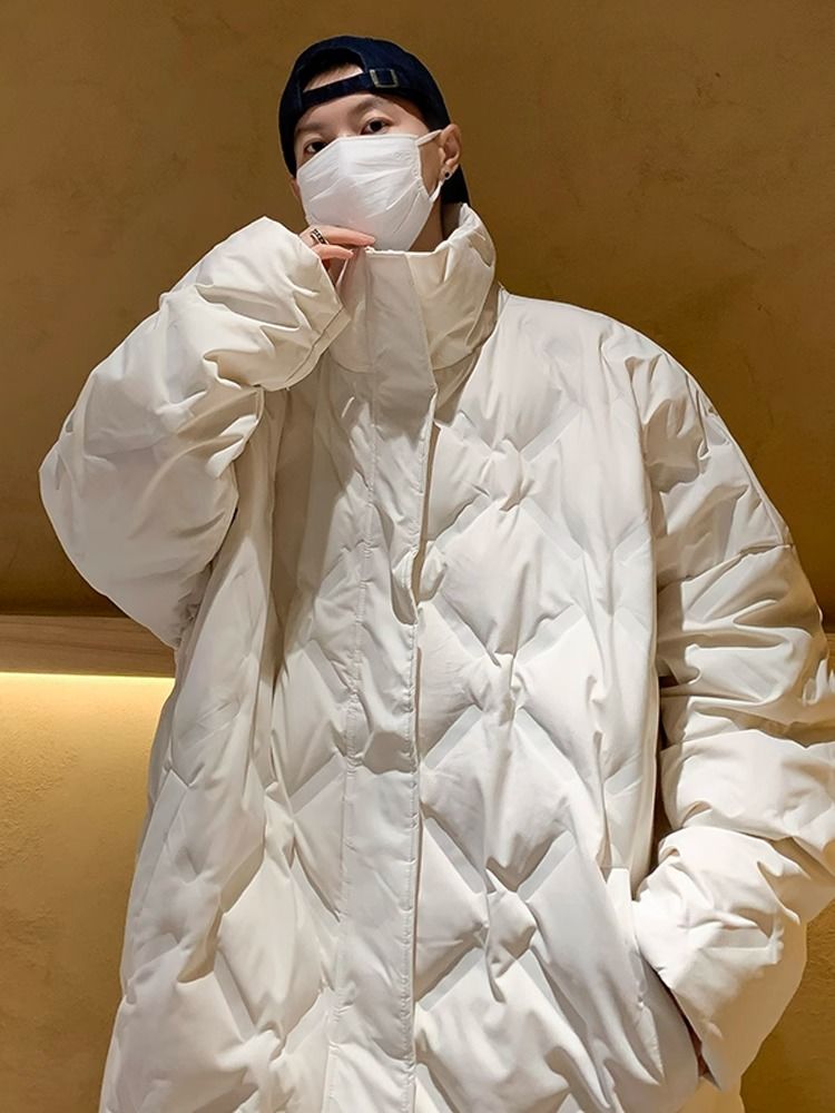Muszoom港風街頭青春潮流學院風立領加厚棉服外套百搭秋冬季棉襖