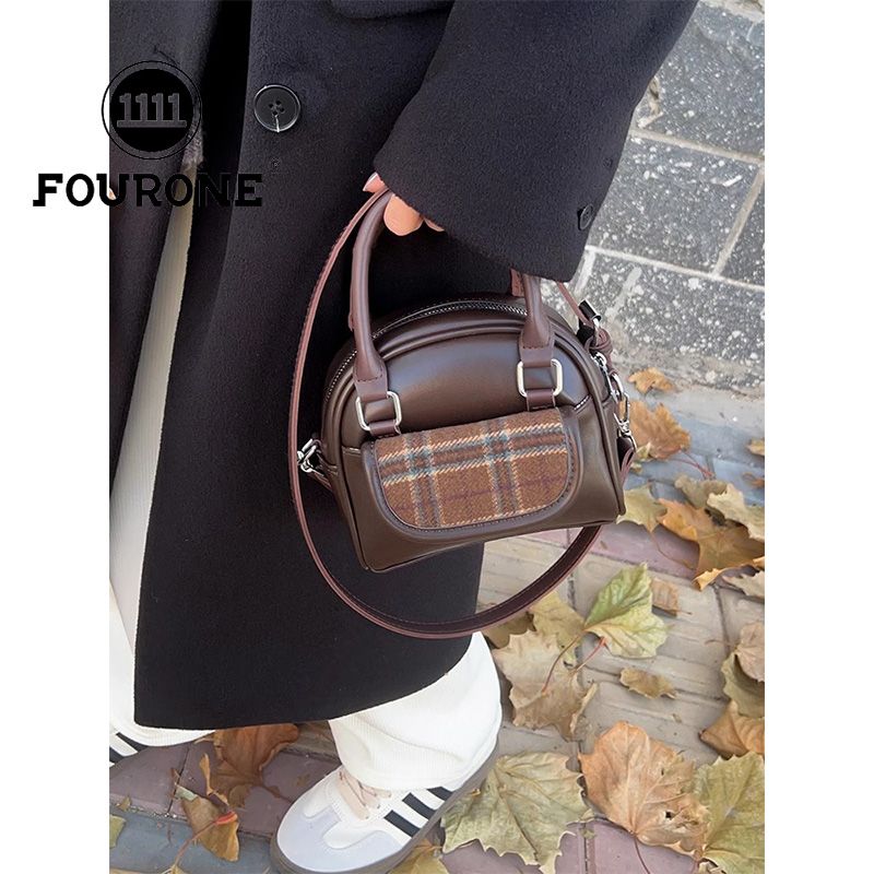 Korean retro crossbody small bag women's new trendy shoulder bag high-end versatile handheld round bag