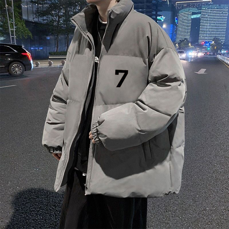 冬季立領棉服男女2023新款百搭寬鬆防風防水加厚情侶麵包服外套潮