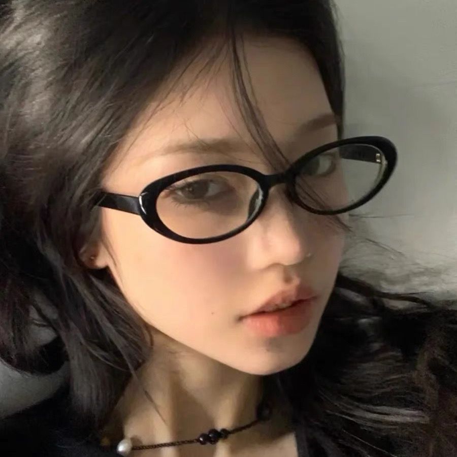 黑框眼鏡女小框超高度近視可配度數日系橢圓貓眼貓型素顏超輕小臉