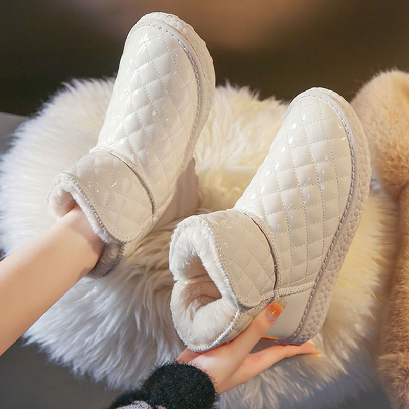 Snow boots for women  new winter velvet thickened cotton shoes waterproof short boots women's shoes fashionable snow cotton