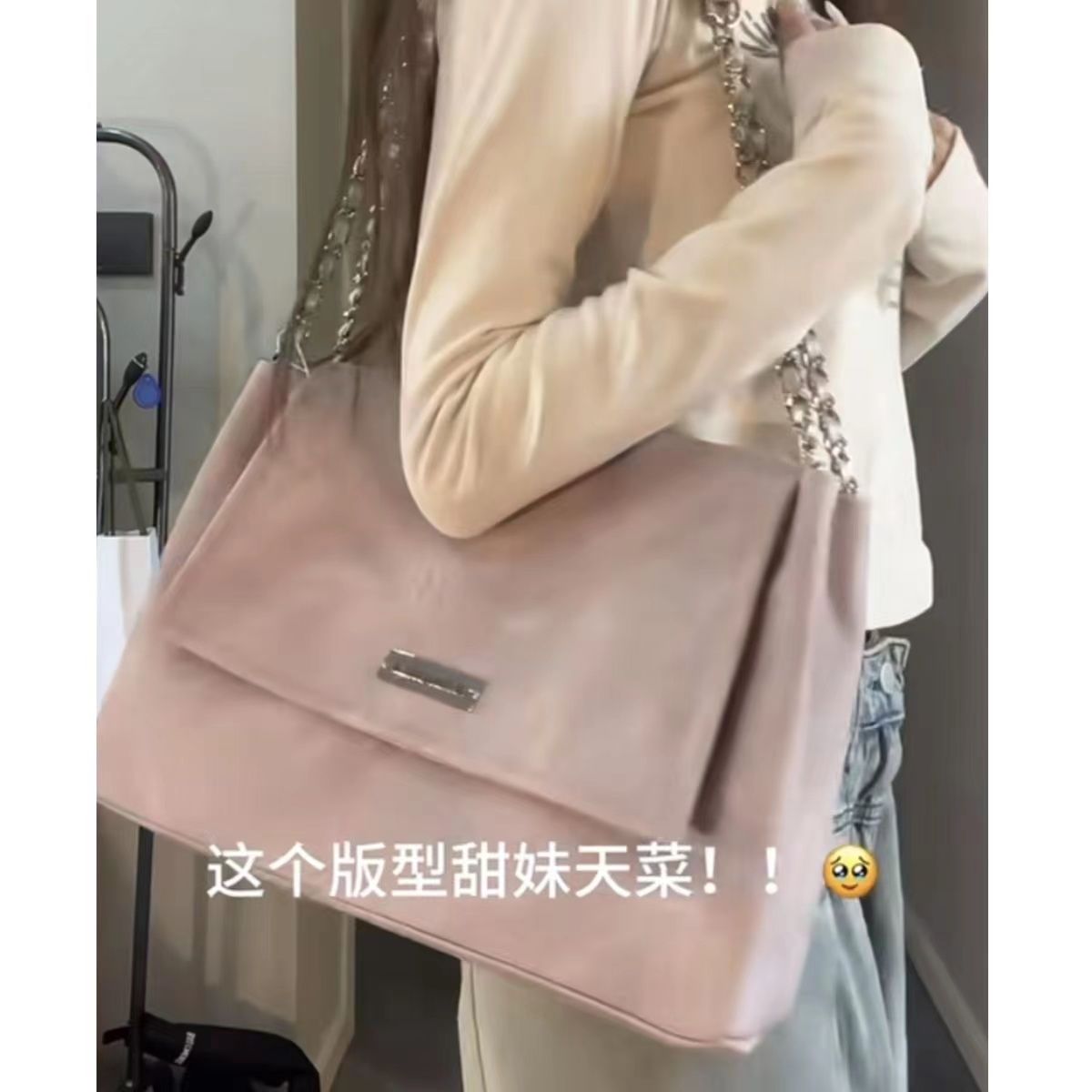 原創復古翻蓋包高級質感包包單肩托特包女鏈條包包通勤大包