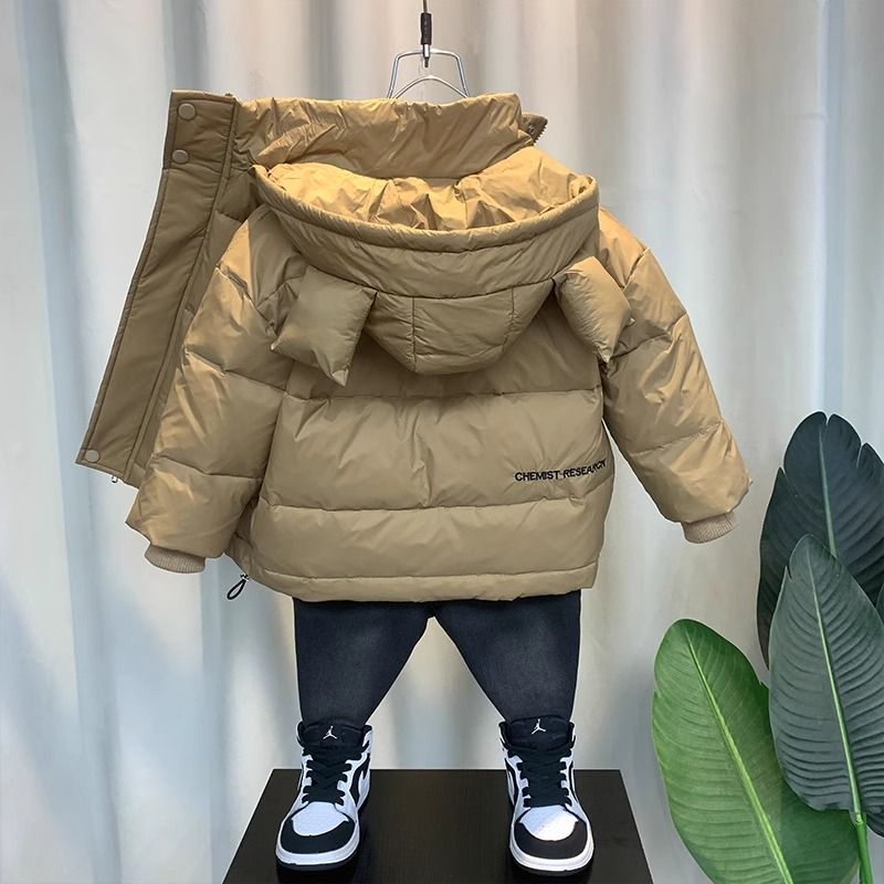 兒童羽絨服23新款冬季痞帥男孩時髦寶寶冬裝男童加厚棉服百搭外套