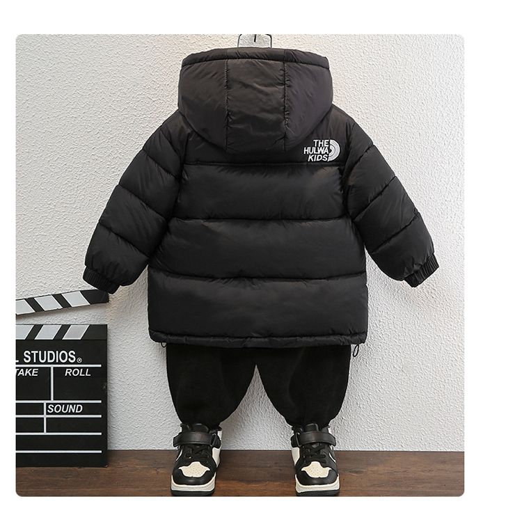 Boys Winter Down Jacket Thickened Cotton Padded Coat For Kids_voghion.com
