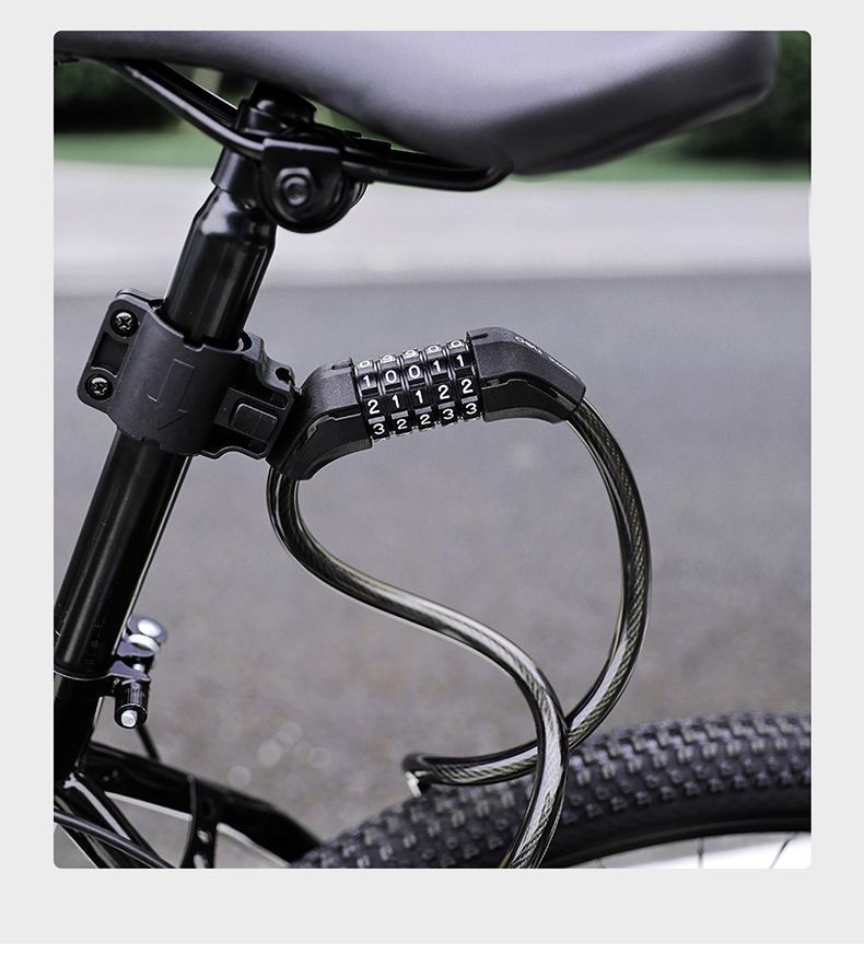 Antivol vélo câble acier avec code pour moto et scooter_voghion.com