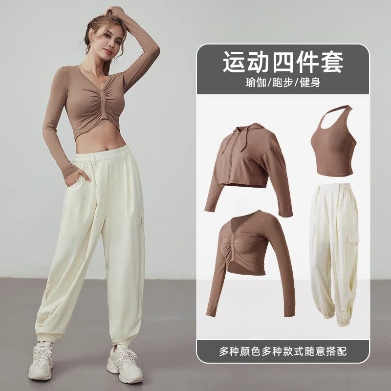 Yoga clothing autumn and winter new gym internet celebrity good-looking professional fashion slimming quick-drying running women's sports suit