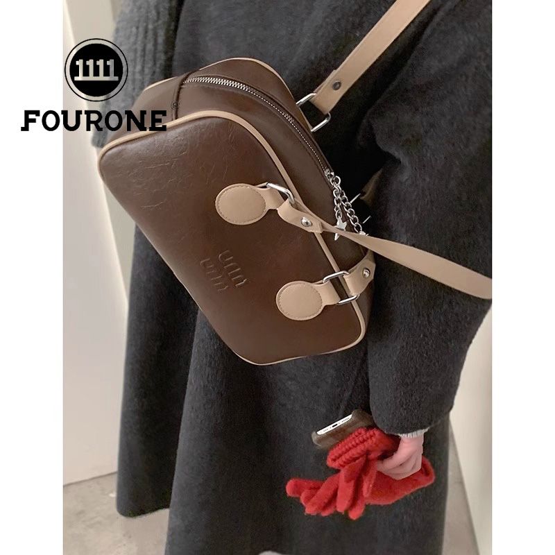 Large-capacity bag women's new fashion retro handbag high-end niche commuter shoulder bag