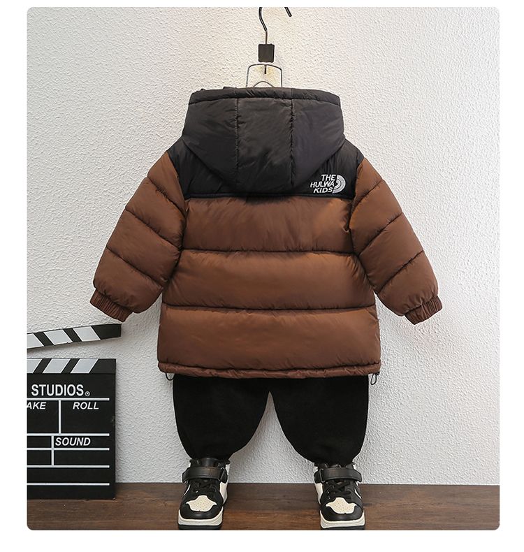 Boys Winter Down Jacket Thickened Cotton Padded Coat For Kids_voghion.com