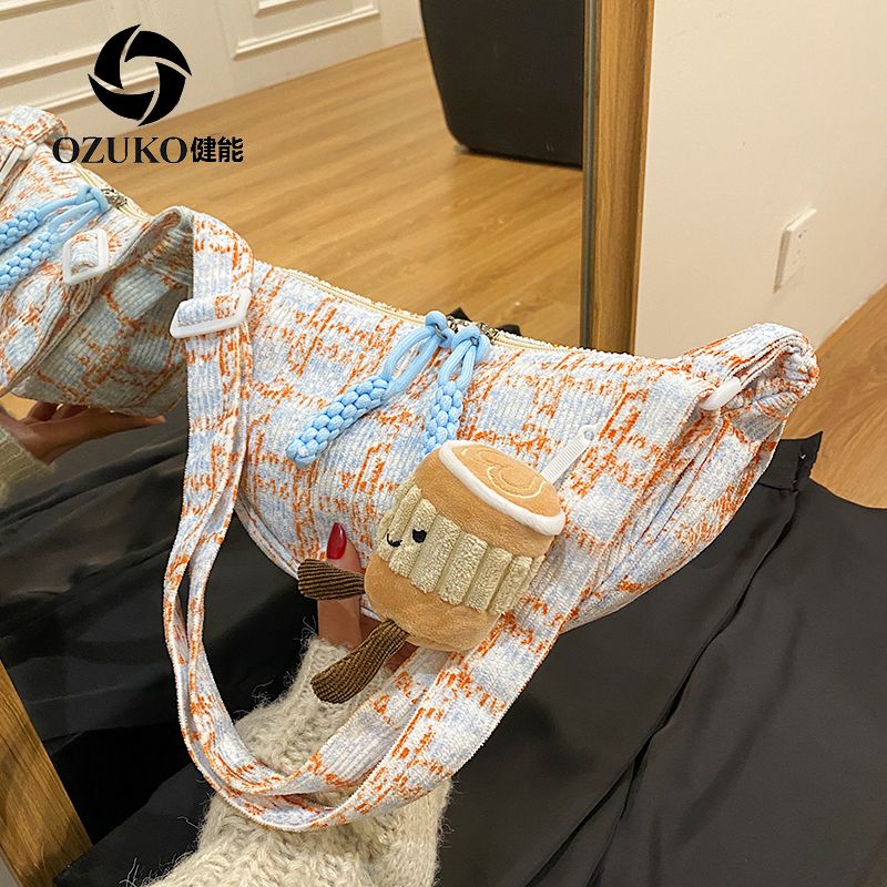 Jian Neng Autumn and Winter Bags Women's  New Crossbody Bag This Year's Popular Western Style Student Versatile Cortex Dumpling Bag