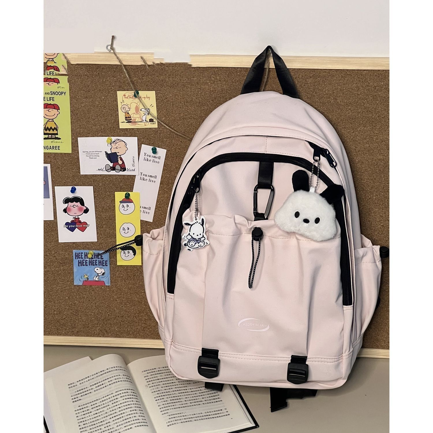 輕便新款雙肩包女大學生徒步登山包百搭高顏值書包初中女生電腦包