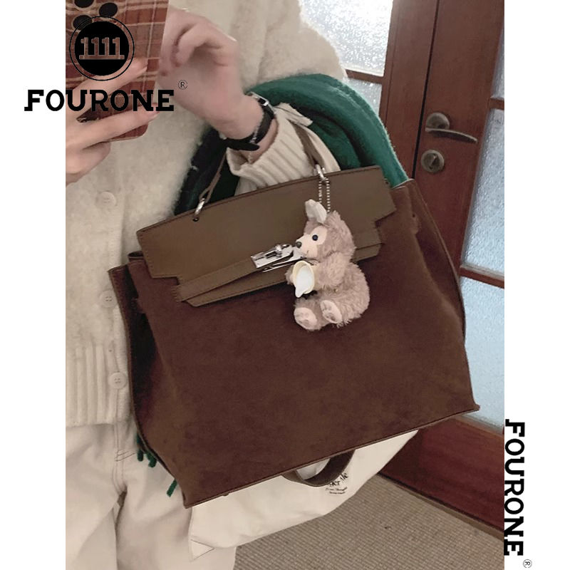 Retro Frosted Kelly Bag Women's New Trendy Korean Tote Bag Large Capacity Portable Commuting Bag