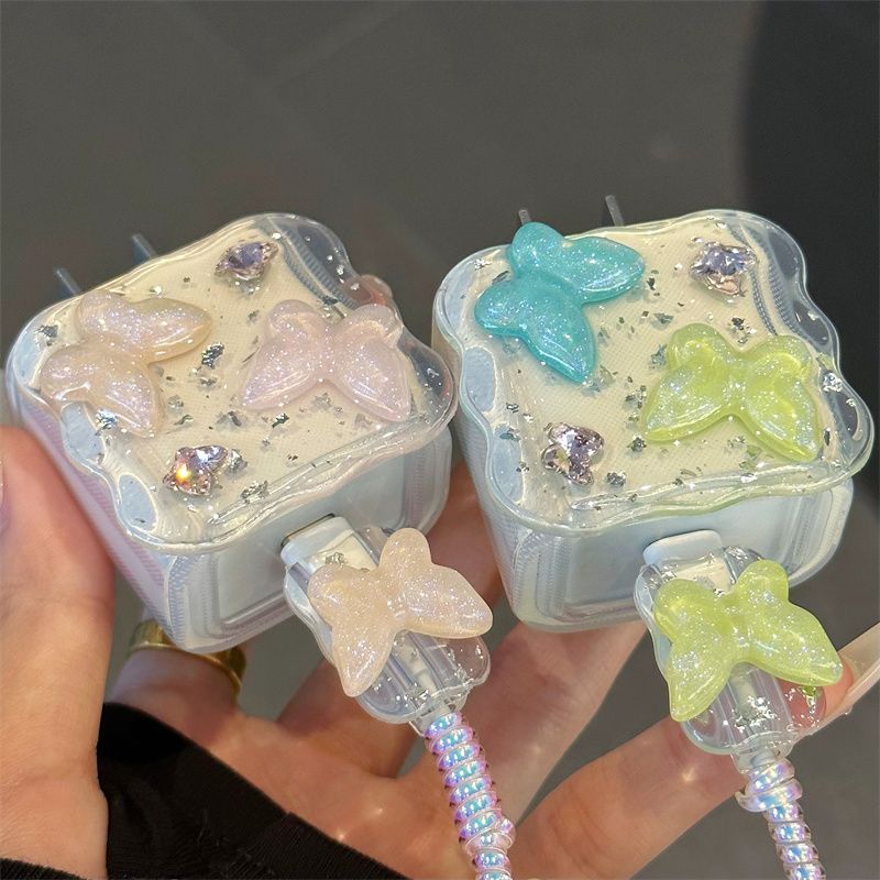 Glitter 15 Data Cable Wrap 14 Pro Max Charger Protector 20W Fast Charging IPad 8_voghion.com