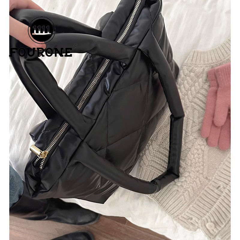 Diamond hand-held down bag women's new trendy Korean version tote bag student casual large capacity bag